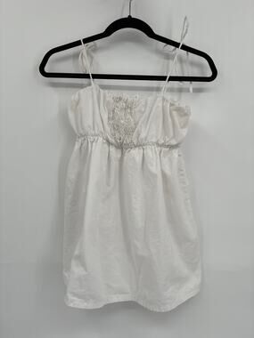 Accessories White Tank Top Tie Strap Flyaway Bottom One Size Fits Most OSFM